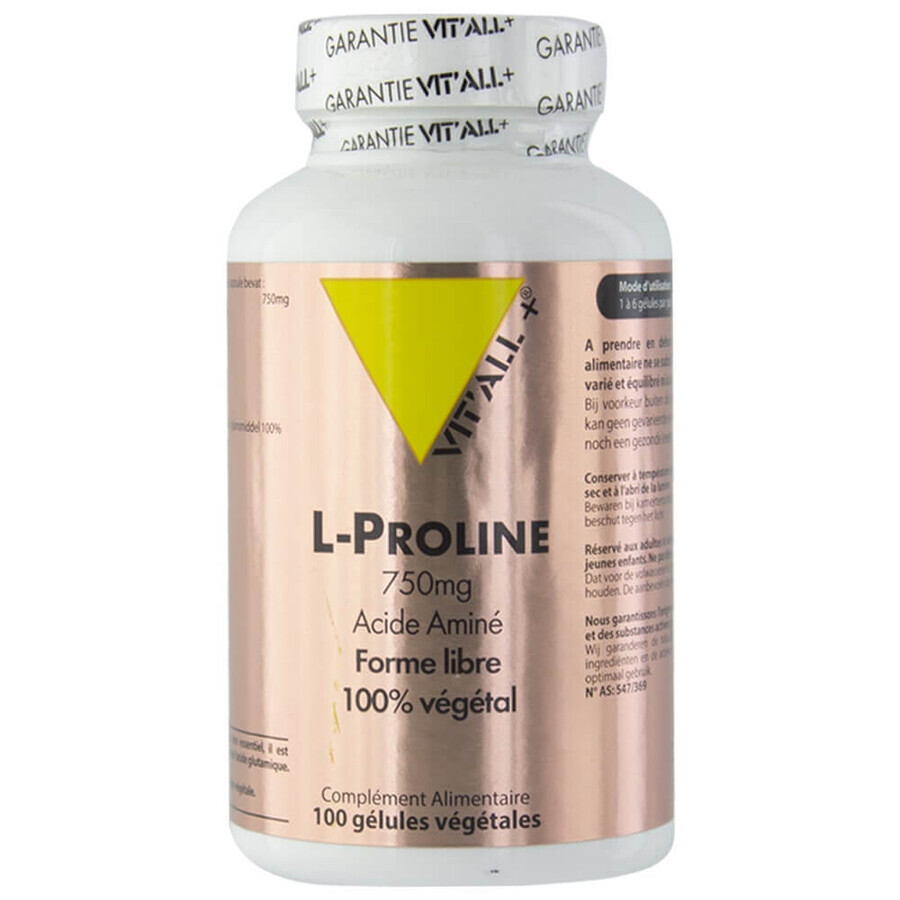 Vit'All+ L-Prolină 100 Capsule 750mg