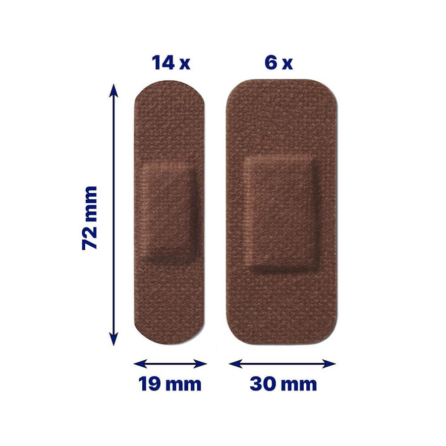 Apósitos Elastoplast para piel sensible Tinte 3 2 tallas x20