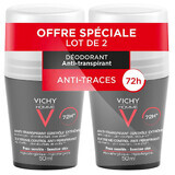 Vichy Deodorant Antiperspirant Efficacy 72h Sweat Control Roll-on 2x50ml