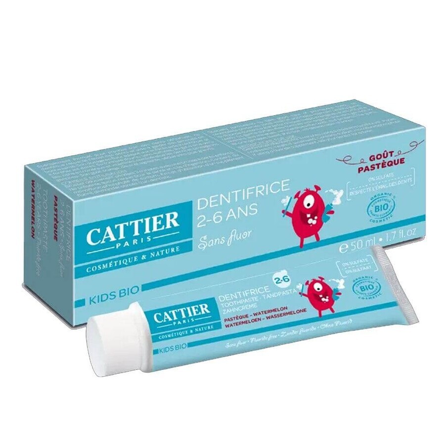 Cattier Kids Toothpaste organic 2-6 years old watermelon flavor 50ml
