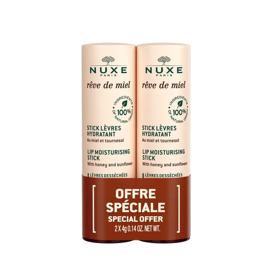 Comprar Nuxe Reve De Miel Stick Labial Hidratante 2x4g Nuxe Reve De Miel Stick Labial Hidratante 2x4g