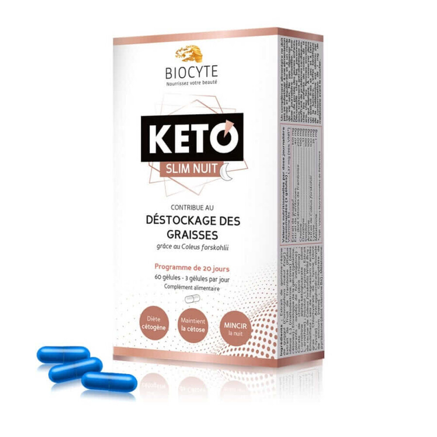 Biocyte Keto Slim Quemagrasas Noche 60 cápsulas