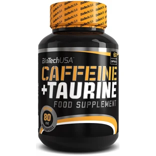 Caféine + Taurine 80 mg, 60 gélules, Biotech USA