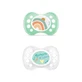 Dodie Symmetrische Silikon Schnuller Mum Collection 0 bis 6 Monate x2