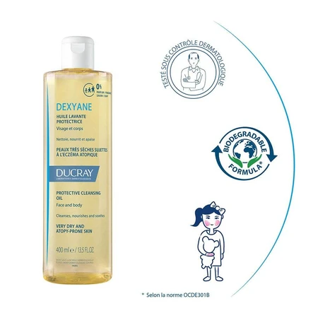 Ducray Dexyane Aceite Limpiador Protector Pieles muy secas con tendencia atópica 400ml