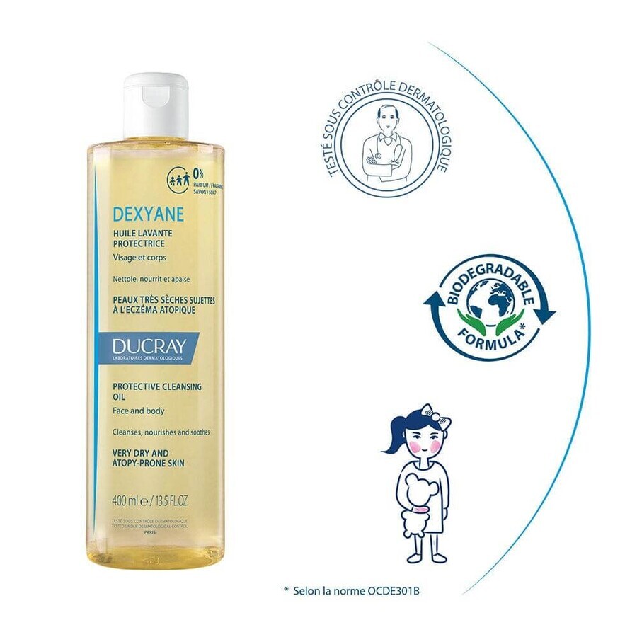 Ducray Dexyane Protective Cleansing Oil Very dry skin with atopic tendency 400ml