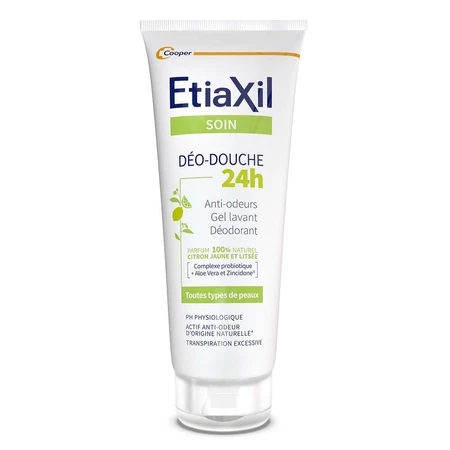 Etiaxil Gel de Ducha 24h con Limón para la transpiración excesiva Piel Sensible 200 ml