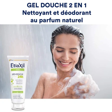 Etiaxil Gel de Ducha 24h con Limón para la transpiración excesiva Piel Sensible 200 ml