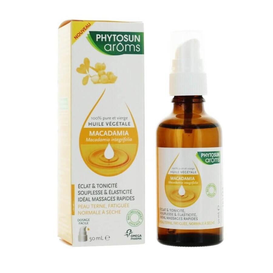 Phytosun Aroms Olio vegetale di Macadamia Pelle spenta, stanca, da normale a secca N.A 50ml