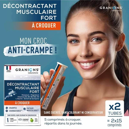Granions Forte muscle relaxation 2x15 chewable tablets