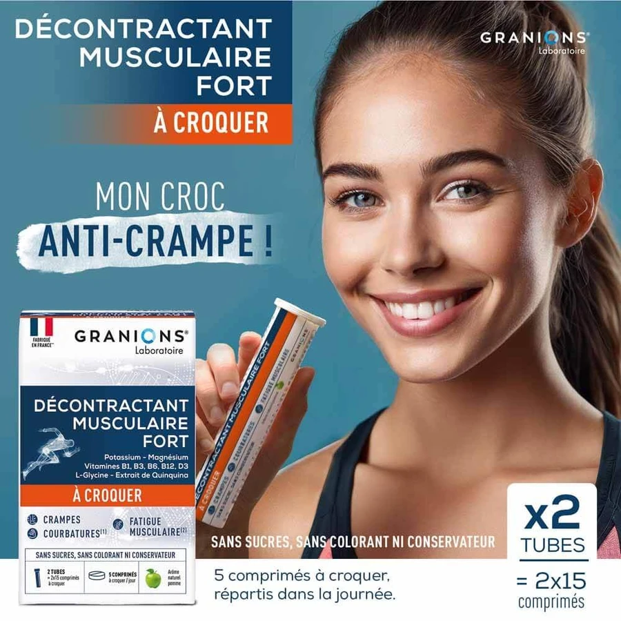 Granions Forte muscle relaxation 2x15 chewable tablets