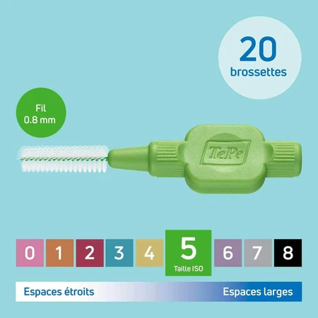 TePe Cepillos interdentales ecológicos originales 0,8 mm verde x20