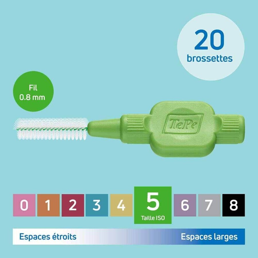 TePe Eco-friendly Original Interdental Brushes 0.8 mm verde x20 TePe Eco-friendly Original Interdental Brushes 0.8 mm verde x20