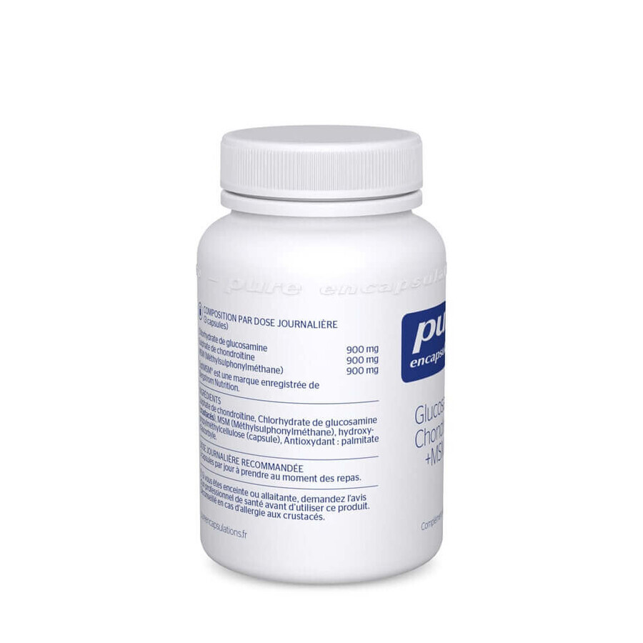 Pure Encapsulations Glucosamine & Chondroïtine +MSM 60 gélules