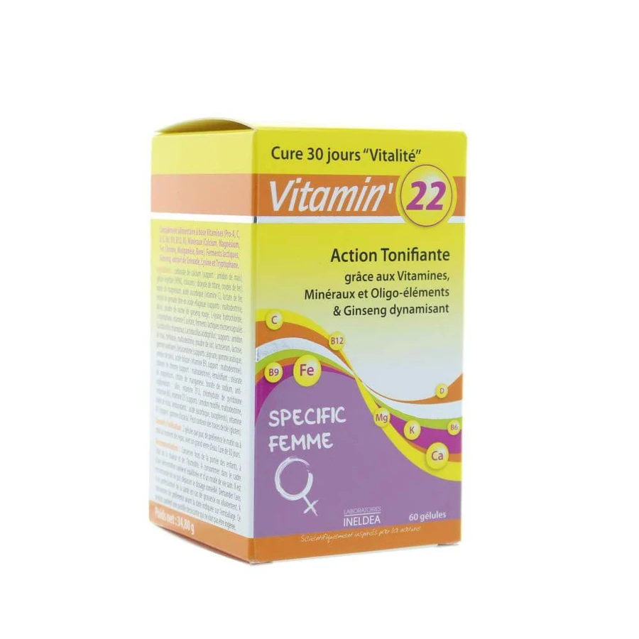 Ineldea Vitamin'22 Femme Actie Tonifiante 60gelules