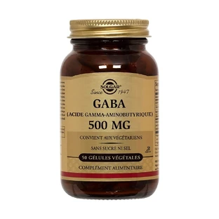 Solgar Gaba (gamma-aminoboterzuur) 50 gels Sommeil Ontspanning 500 mg
