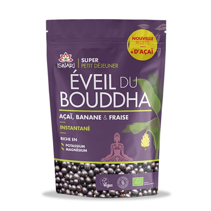 Iswari Eveil du Bouddha Acai Organic Banana Strawberry Breakfast Super 360g