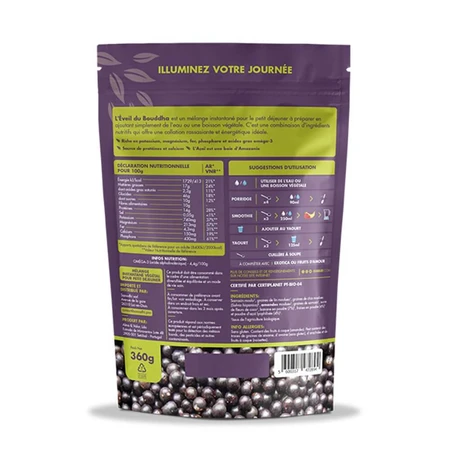 Iswari Eveil du Bouddha Açaï Banane Fraise Bio Super Petit Déjeuner 360g