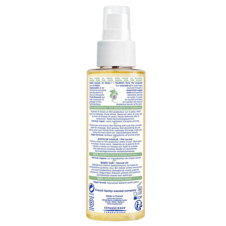 Mustela Huile De Massage Peaux Normales 100 ml Mustela Huile De Massage Peaux Normales 100 ml