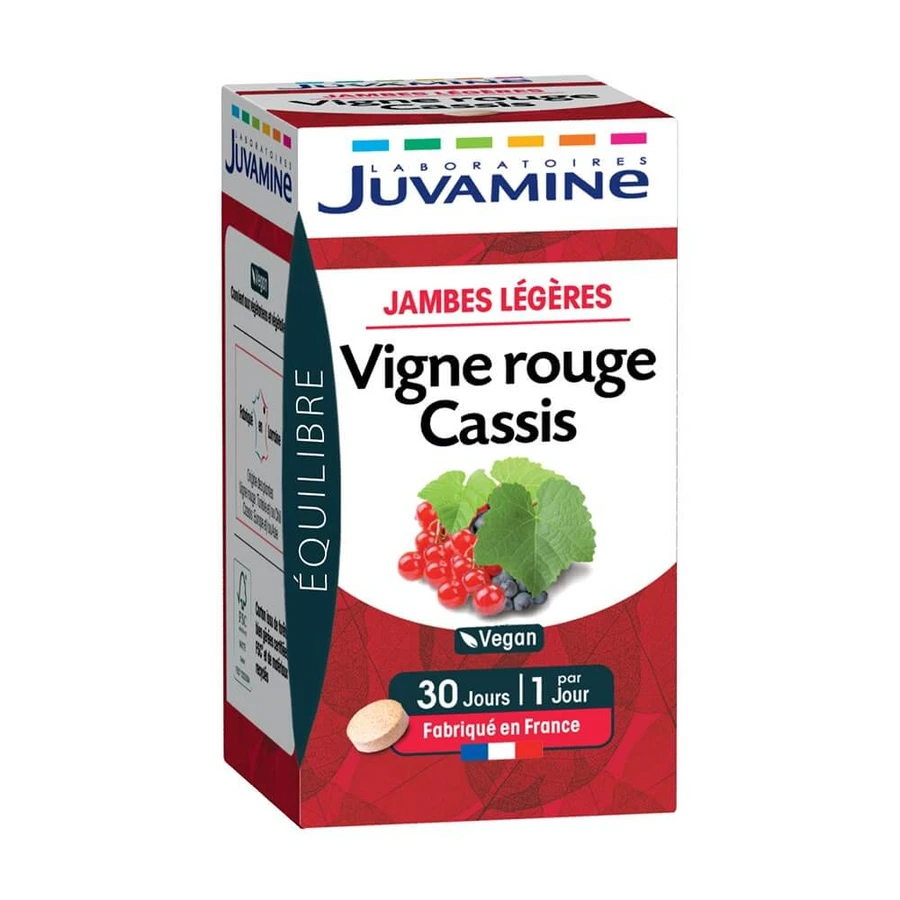 Juvamine Rote Weinrebe Schwarze Johannisbeere Beine Licht 30 Tabletten
