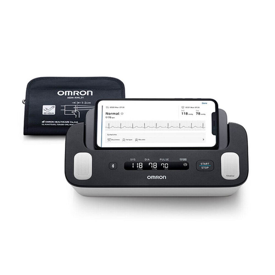 Omron bloeddrukmeter en ECG-monitor met één afleiding