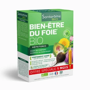 Santarome Welzijn van de biologische lever Aide à la digestion 30 ampullen