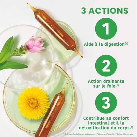 Santarome Welzijn van de biologische lever Aide à la digestion 30 ampullen