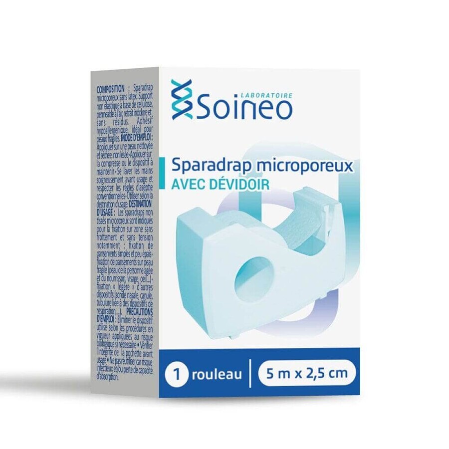 Soineo Micropore Pflaster mit Spender 5mx2,5cm 1 rouleau