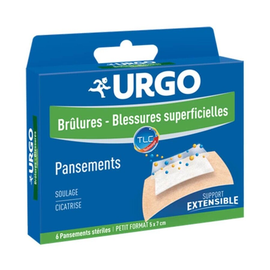 Urgo Brulures Blessures Superficielles 6 Pansements Steriles 2.7x4.5cm
