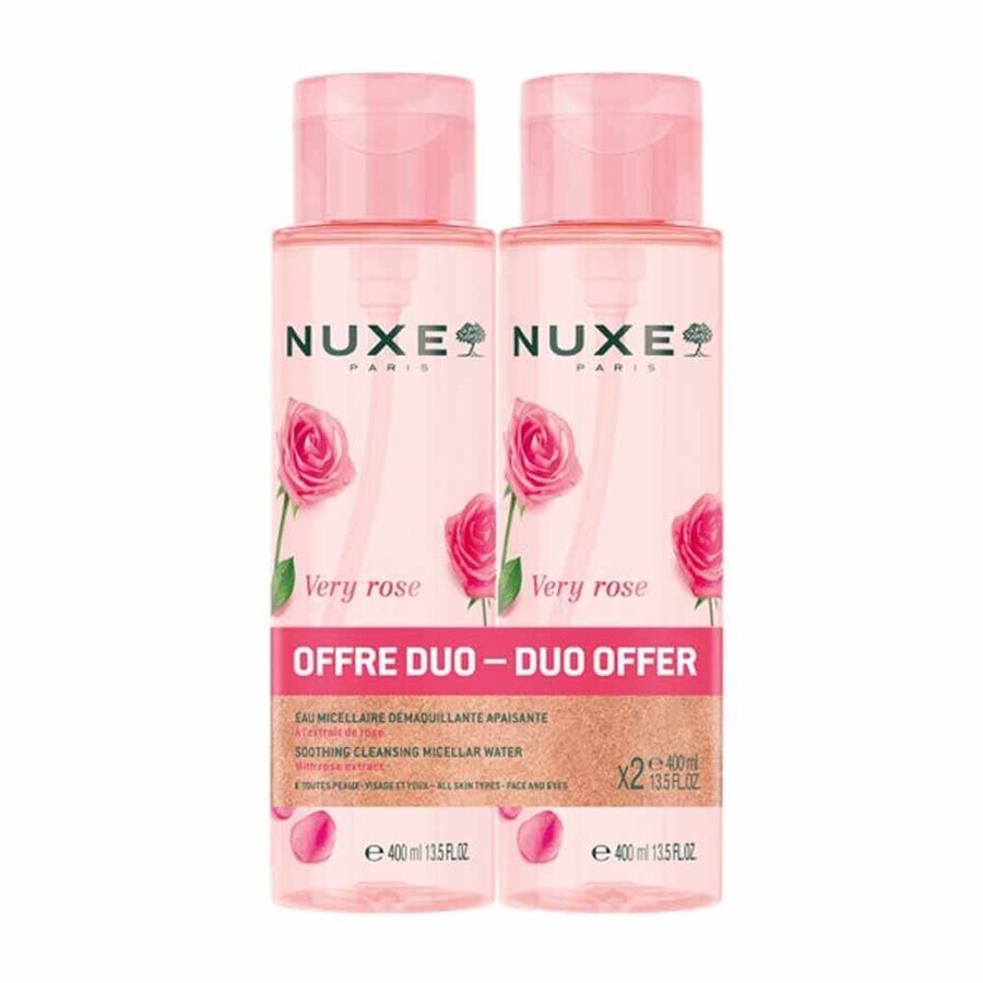 Acquista Nuxe Very rose Duo Acqua Micellare Lenitiva 3 in 1 Very Rose 2x400ml Nuxe Very rose Duo Acqua Micellare Lenitiva 3 in 1 Very Rose 2x400ml