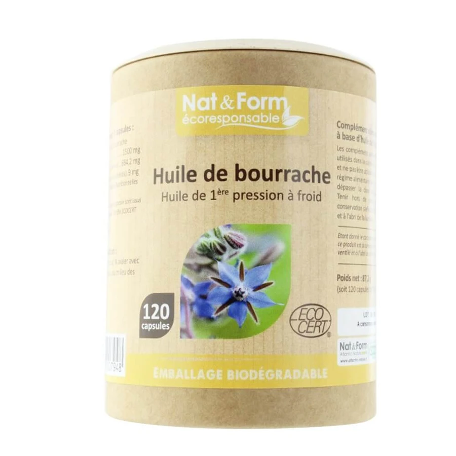 Nat&Form BORRAGINE OIL 120 Kapseln