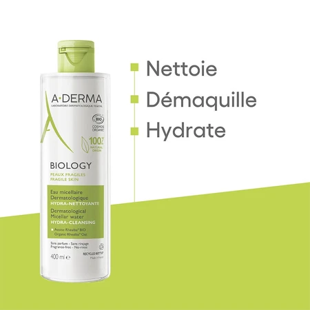 A-Derma Biology Agua micelar limpiadora BIO 400 ml