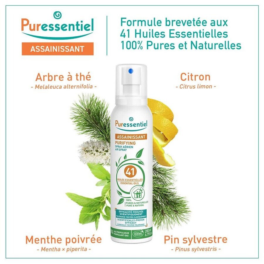 Puressentiel Spray purificator de aer cu 41 de uleiuri esențiale 200ml