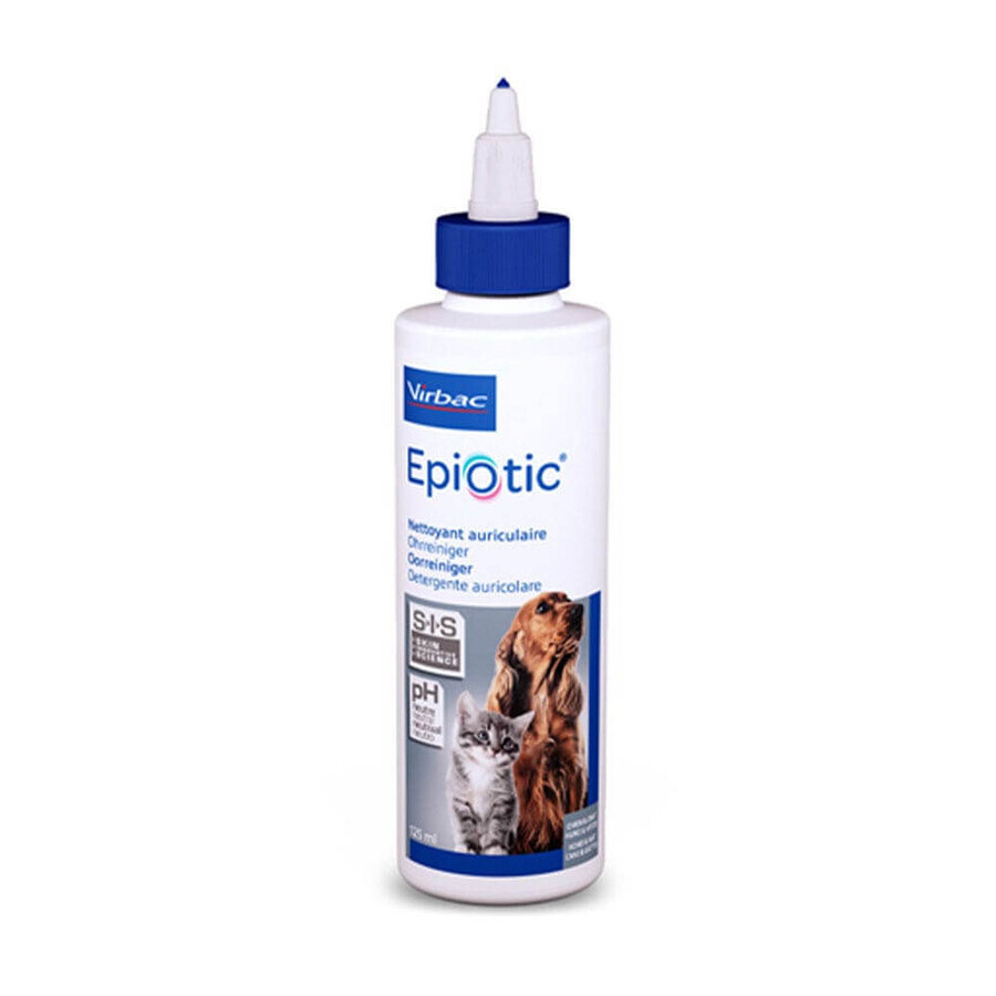 Virbac Epiotic Nettoyant Auriculaire Chiens et Chats 125ml