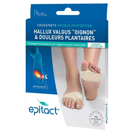 Epitact Coussinets Dubbele Bescherming Hallux Valgus "Oignon" en Douleurs Plantaires 1 paar