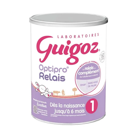 Guigoz Optipro Relais Lait En Poudre 1 Dès La Naissance Jusqu'à 6 Mois 800g