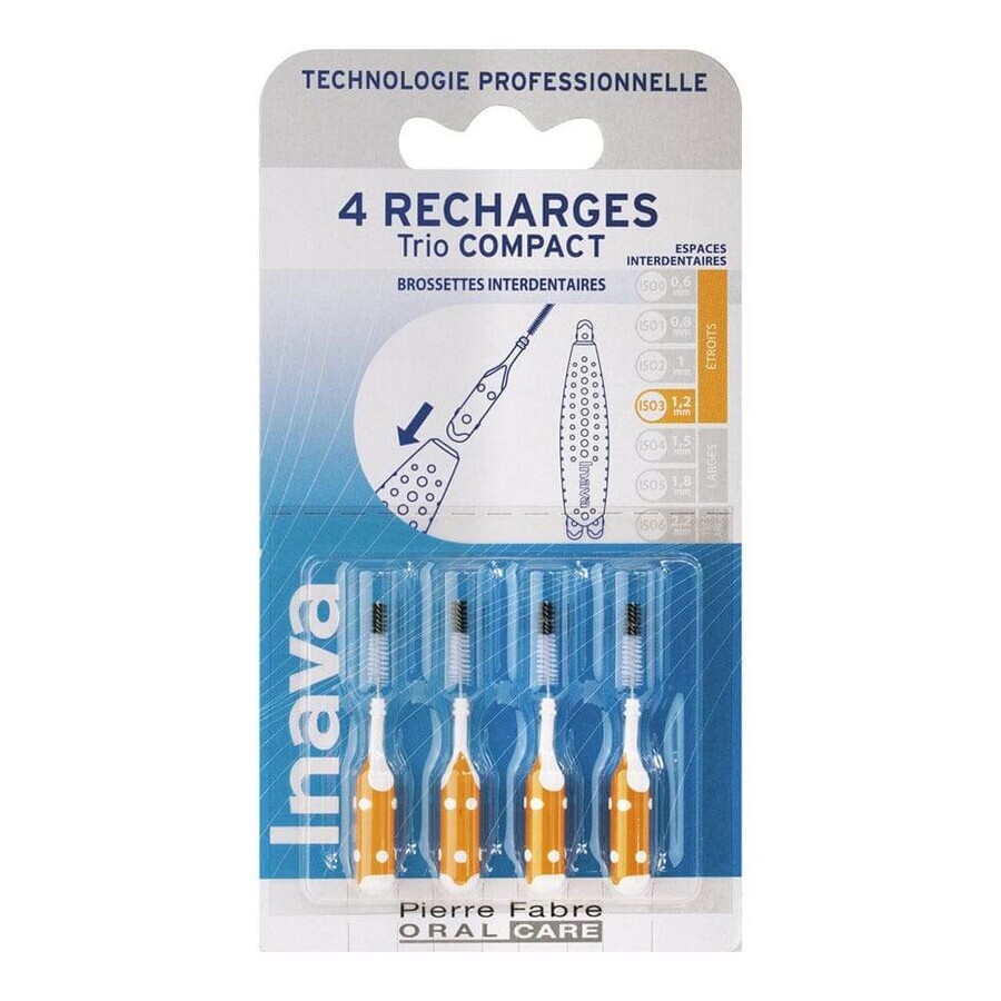 Comprar Inava Recambios de Cepillo de Dientes 1,2 mm Naranja x4 Inava Recambios de Cepillo de Dientes 1,2 mm Naranja x4