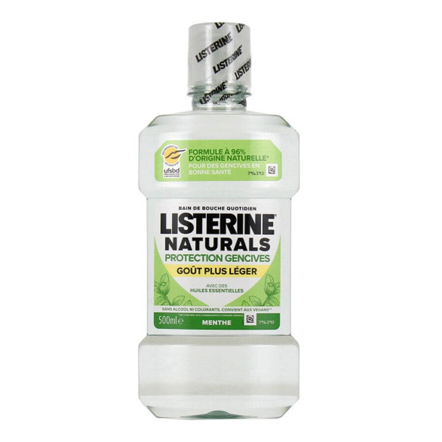 Listerine Natural Protezione Gengive Bagno Menta Gusto più leggero 500 ml