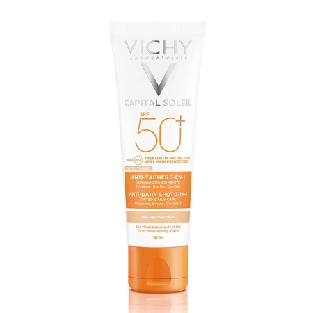 Vichy Ideal Soleil 3-in-1 Anti-Macchia Behandeling Zeer Hoge Bescherming Spf50+ 50ml