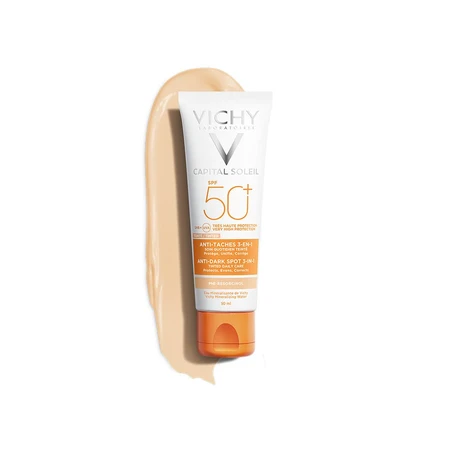 Vichy Ideal Soleil 3-in-1 Anti-Macchia Behandeling Zeer Hoge Bescherming Spf50+ 50ml