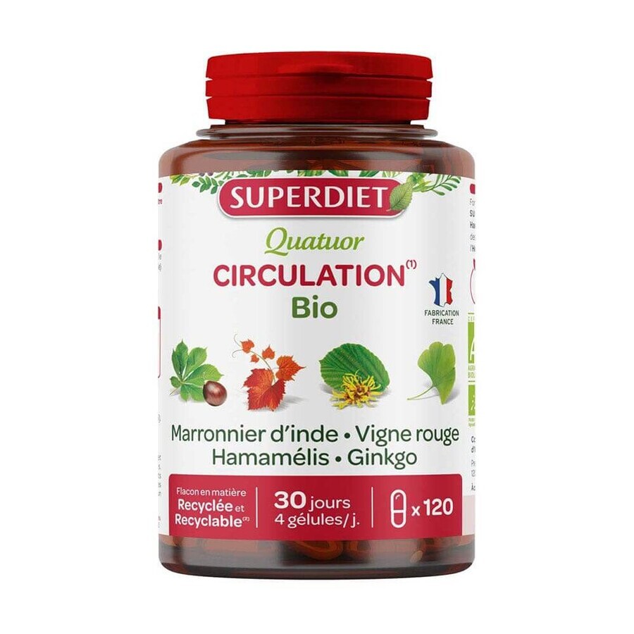 Winkel op Superdiet Quatuor Bloedsomloop Rode Wijnstok 120 Capsules Superdiet Quatuor Bloedsomloop Rode Wijnstok 120 Capsules