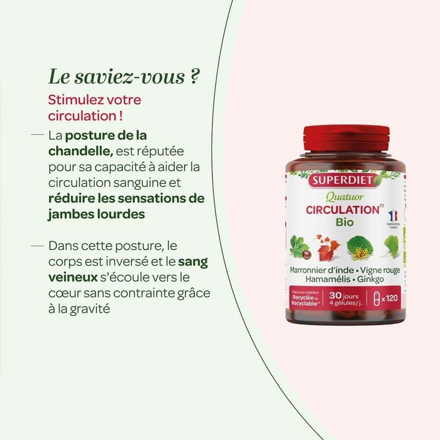 Superdiet Quatuor Bloedsomloop Rode Wijnstok 120 Capsules Superdiet Quatuor Bloedsomloop Rode Wijnstok 120 Capsules