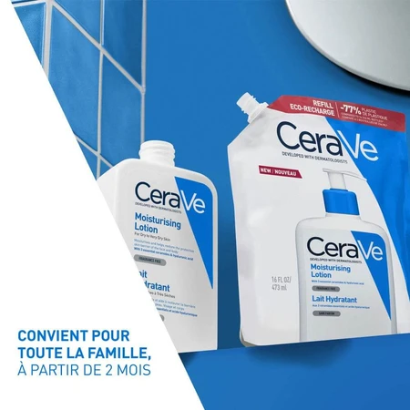 Cerave Body Eco Recharge Lait Hydratant Visage Et Corps Peaux Sèches A Très Sèches 473ml