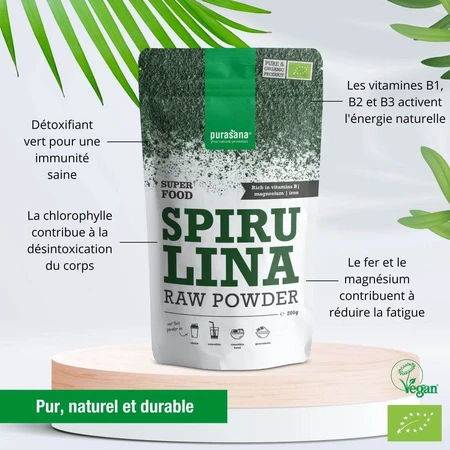 Purasana Poudre De Spiruline Bio 200 g
