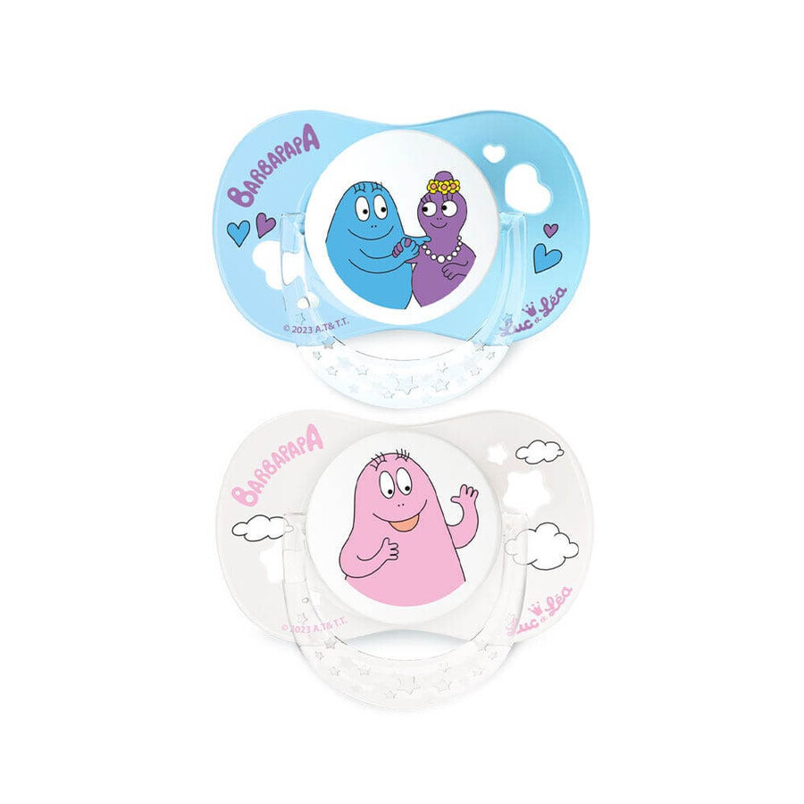 Luc Et Lea Zuckerwatte Anatomischer Schnuller 0 bis 6 Monate x2