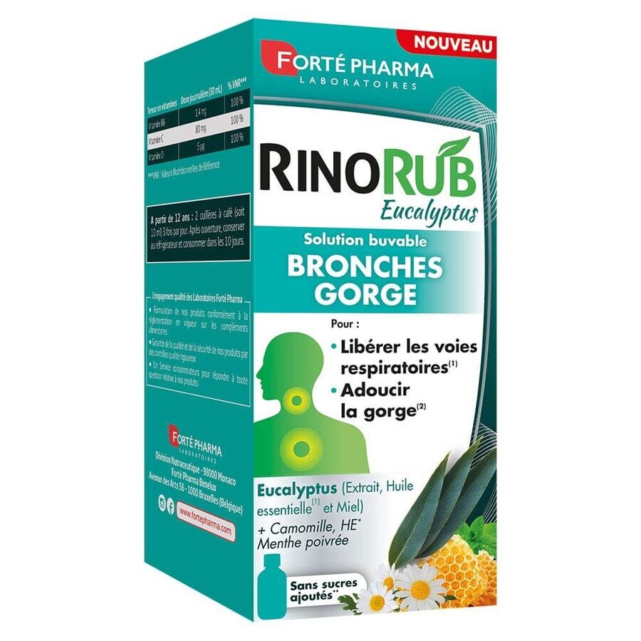 Forté Pharma RinoRub Bronchial- und Rachenlösung Eukalyptus 120 ml