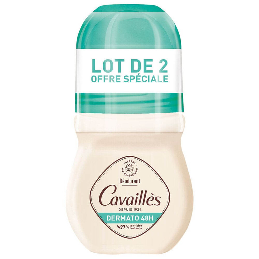 Acquista Cavaillès Dermato Déodorant Roll-On 48H Pelli sensibili 2x50ml Cavaillès Dermato Déodorant Roll-On 48H Pelli sensibili 2x50ml