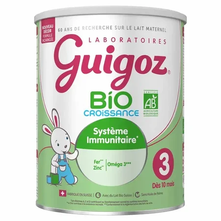 Guigoz Bio Lait De Croissance En Poudre 3 Formaat Spécial De 10 Mois À 3 Ans 2x800g