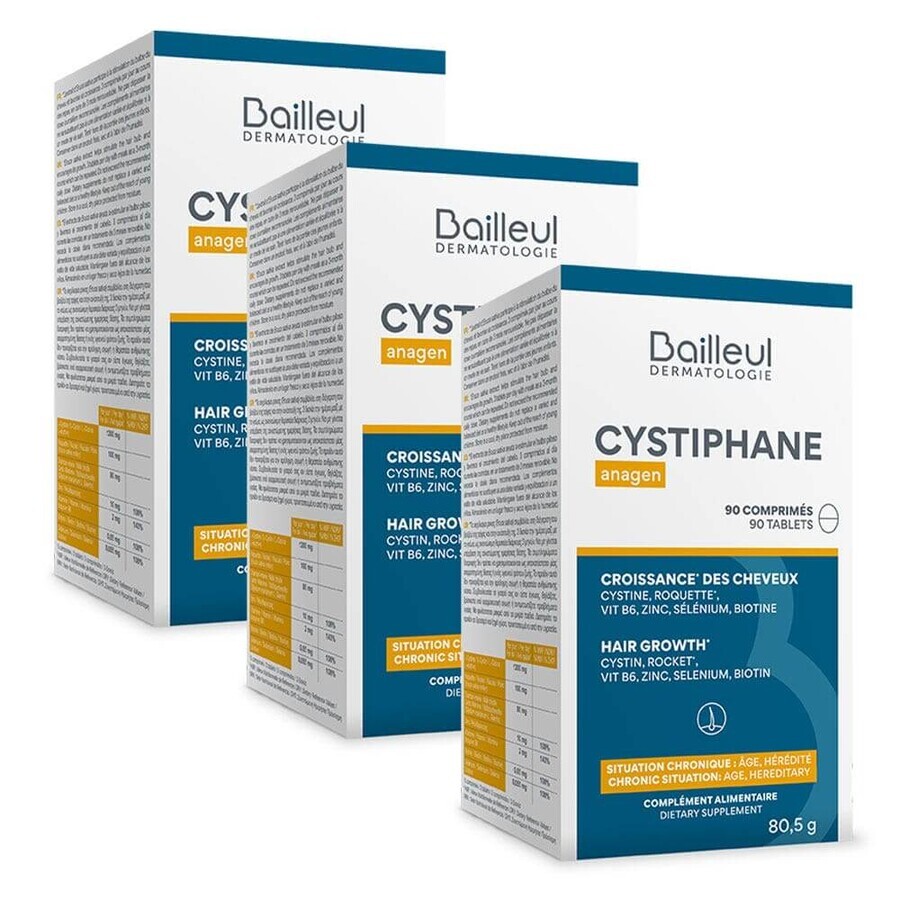 Bailleul Cystiphane Anagen Croissance Des Cheveux Situation Chronique 3x90 comprimés