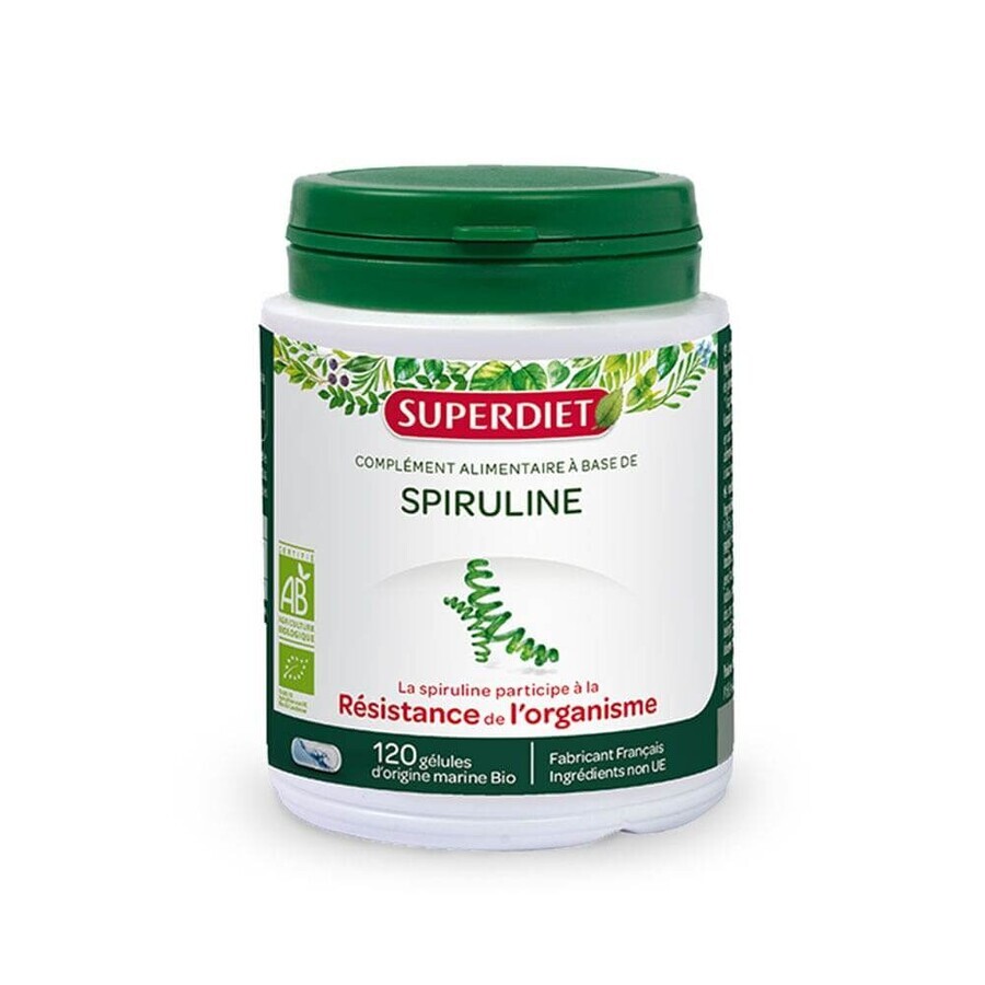 Cumpără Superdiet Organic Spirulina 120 Gelsule Superdiet Organic Spirulina 120 Gelsule